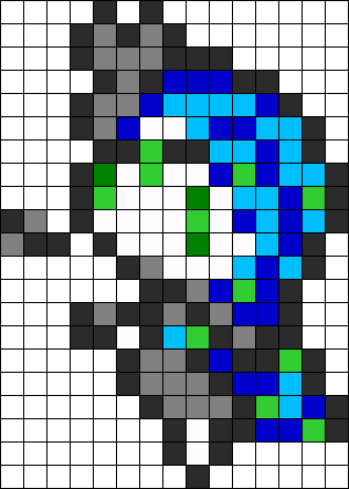 Shiny Small Meloetta Perler Bead Pattern / Bead Sprite - Meloetta Perler Bead Pattern (316x442), Png Download