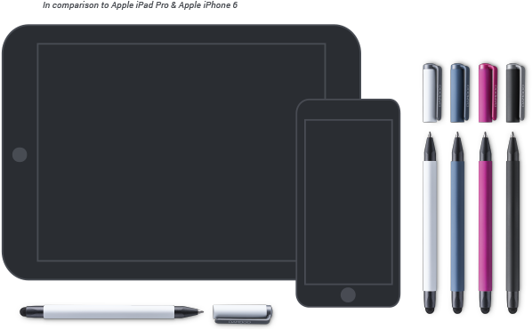 Bambooduo Specsthumbnail - Wacom Bamboo Duo Stylus (4th Gen, Black) (650x455), Png Download