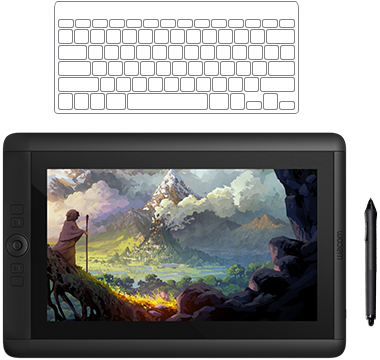 Wacom Cintiq 13hd Size Comparison - Iphone Wallpaper Hd Art (380x360), Png Download