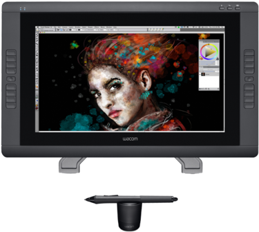 Wacom Cintiq 22hd Touch Pen Display Dth2200 Dth-2200 - Wacom Cintiq 22hd (580x416), Png Download