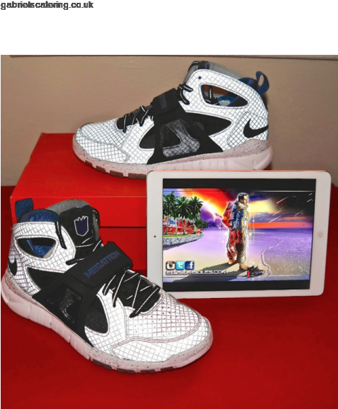 Nike Megatron Huarache Free Shield Calvin Johnson Sz (480x658), Png Download