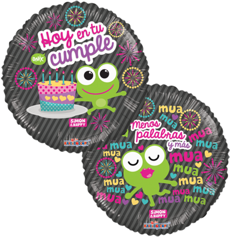 Hoy Es Tu Cumple V2854809 - 18" Black Round Cti (480x480), Png Download