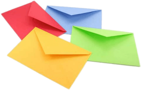 Coloured Envelopes - Colored Envelopes (500x341), Png Download