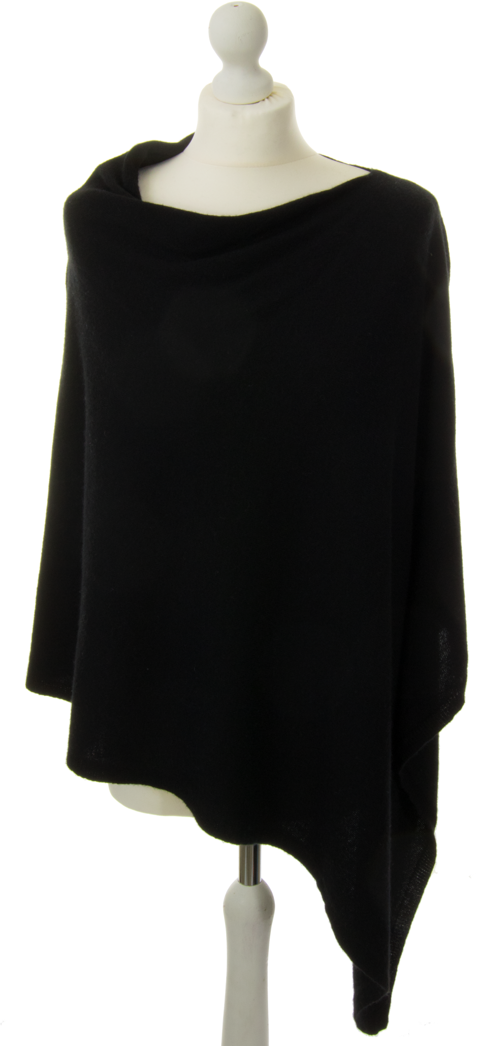 Black Poncho - Wool (940x2070), Png Download