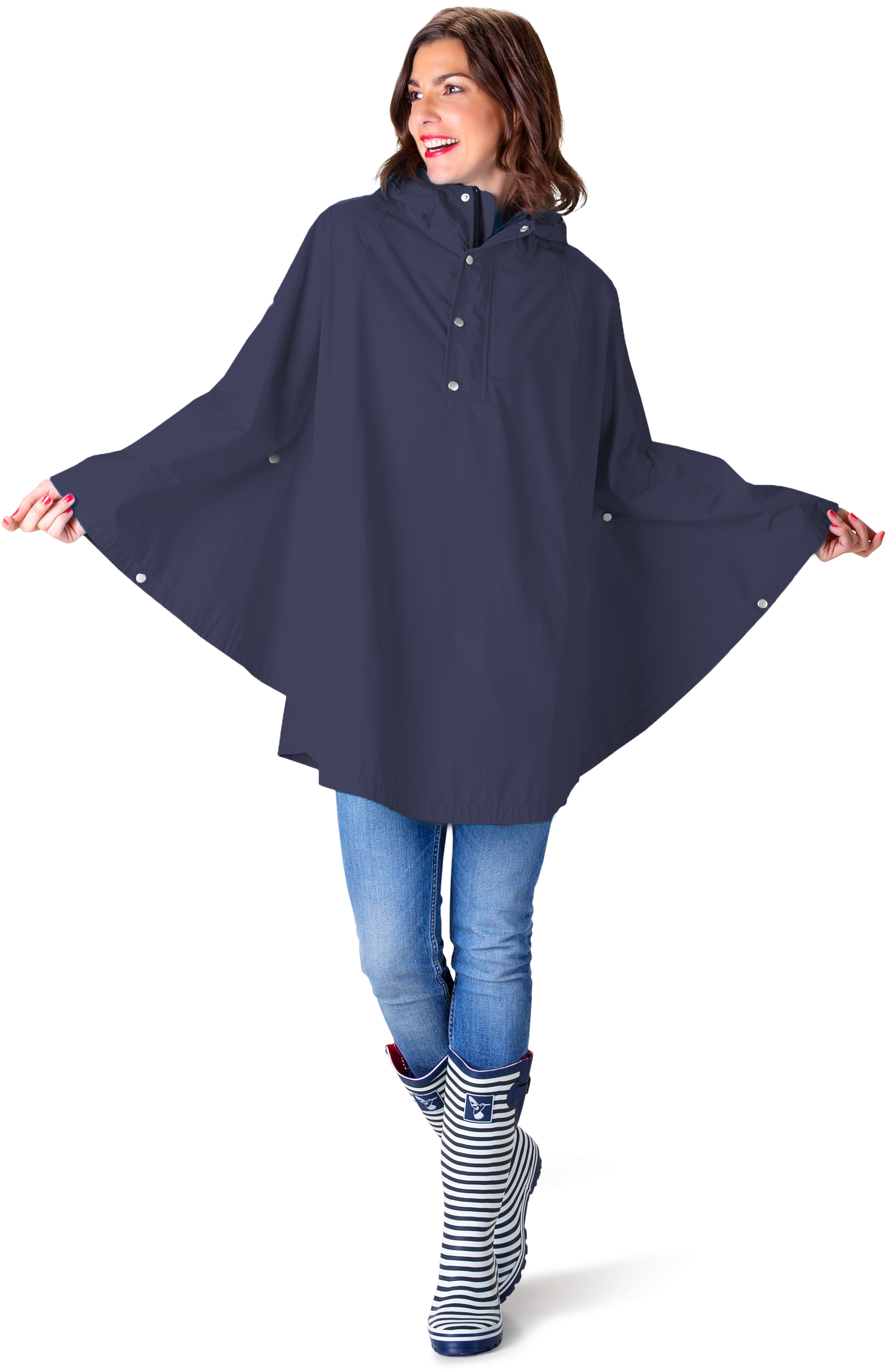 Poncho De Pluie Nena Bleu - Cape De Pluie Femme (2657x3543), Png Download