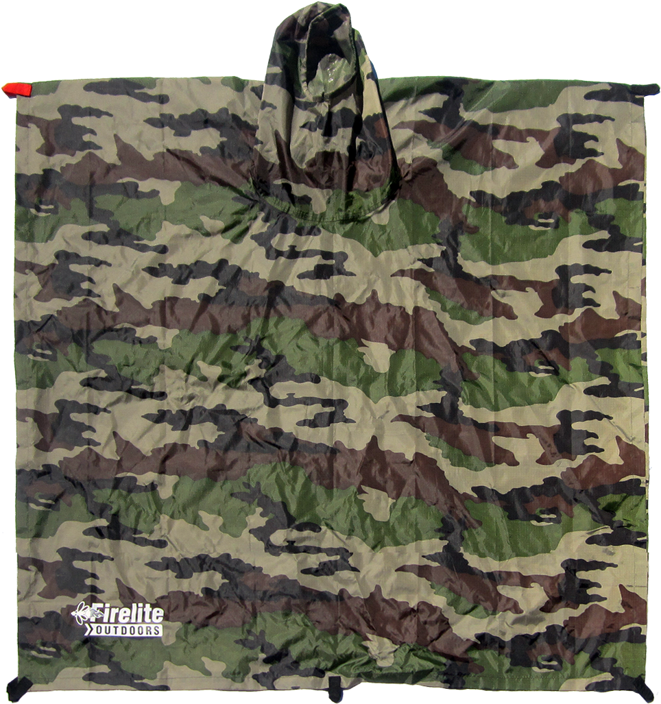 Firelite Poncho - Camo - Poncho (1077x1090), Png Download