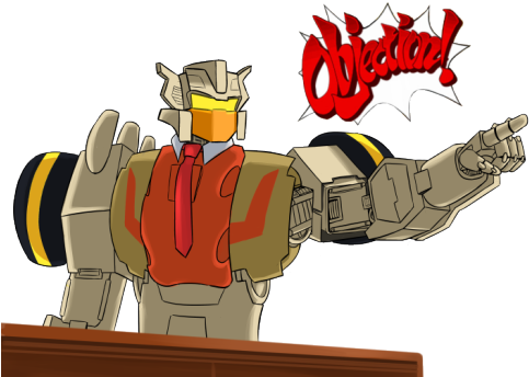 “brainstorm's Hearing Was A Lot More Subdued Than I - Phoenix Wright Objection (500x354), Png Download