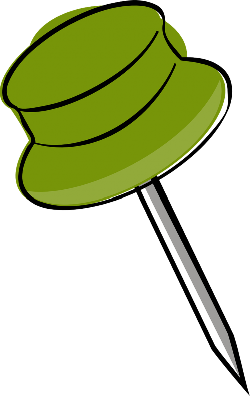 Drawing-pin,pushpin,push - Pin Clip Art (500x790), Png Download
