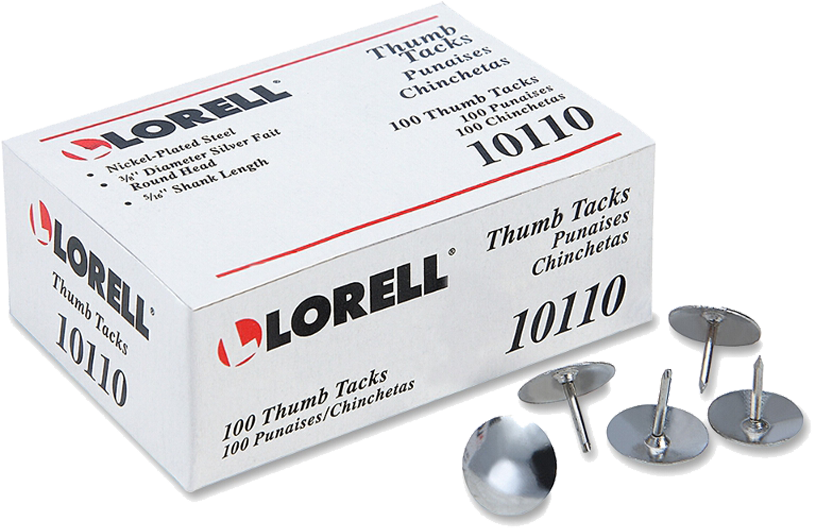 Sotal - Lorell 5/16" Steel Thumb Tacks (850x850), Png Download