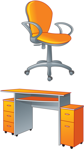5 - Office Chair (308x500), Png Download