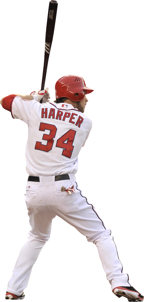 Bryce Harper, 2016 Nl Mvp - Bryce Harper No Background (491x1024), Png Download
