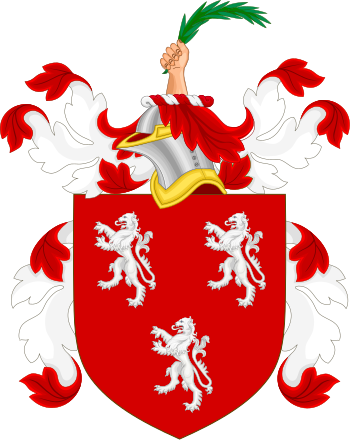 Coat Of Arms Of George Ross - Myles Standish Coat Of Arms (350x440), Png Download