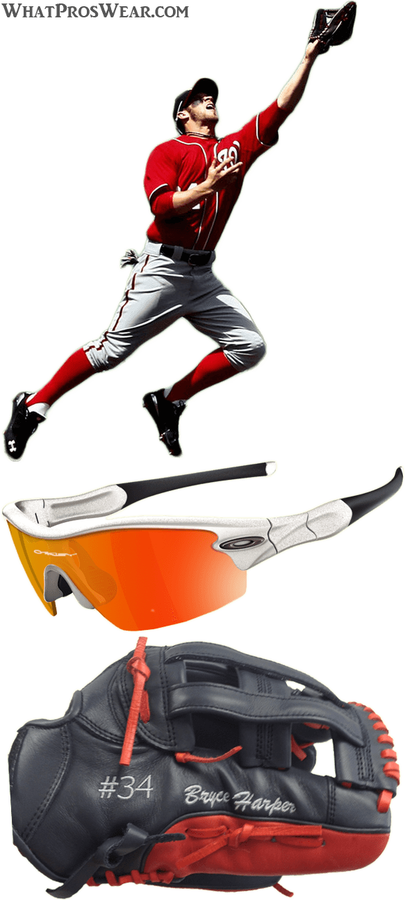 Bryce Harper Glove, Bryce Harper Akadema Glove, Akadema - Oakley Radar Pitch (583x1296), Png Download