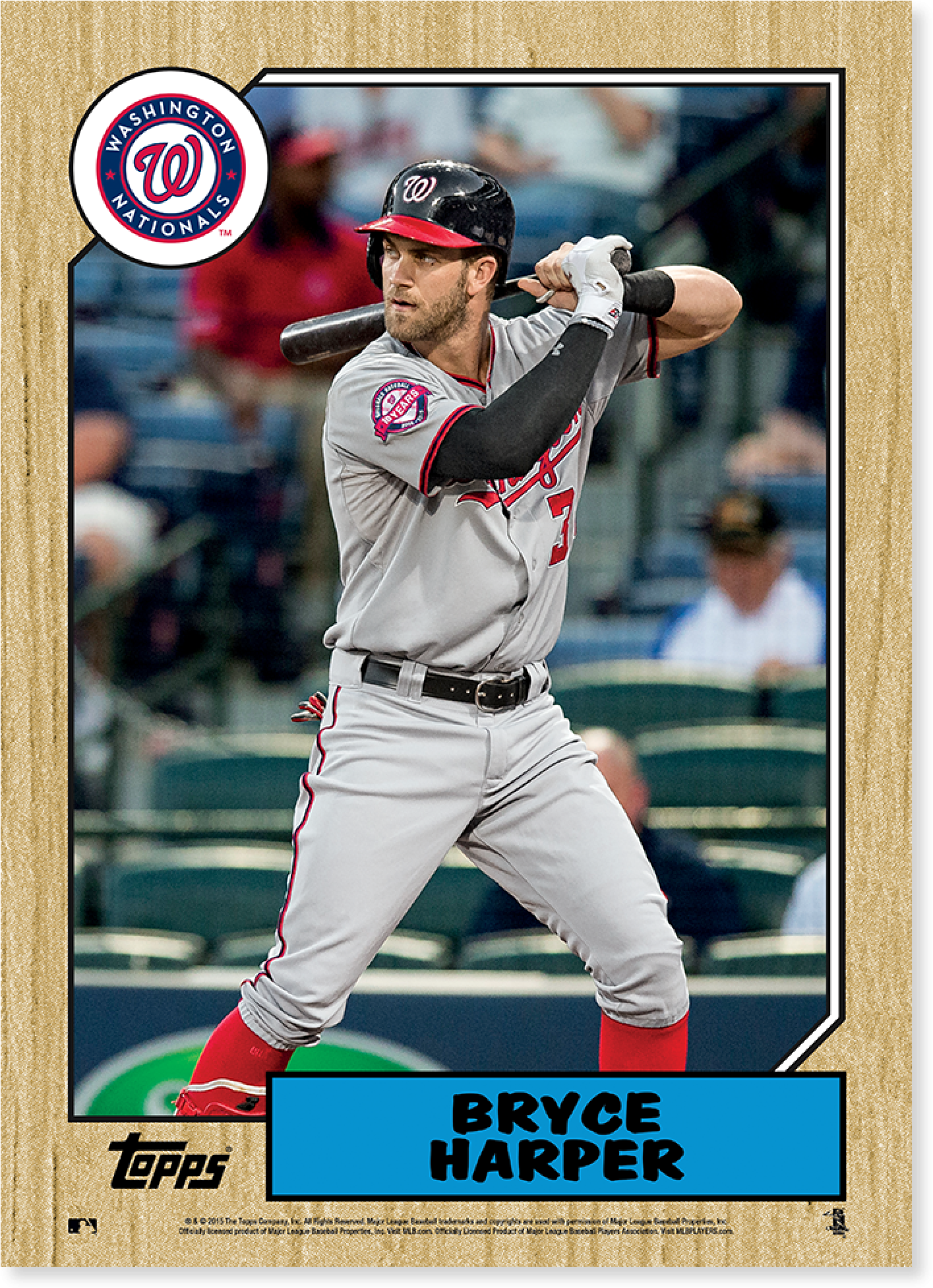 Bryce Harper '87 Tribute Poster - Washington Nationals (2000x2000), Png Download