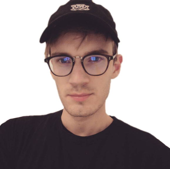 Aesthetic Blackandwhite Pewdiepie Felixkjellberg - Pewdiepie (579x575), Png Download