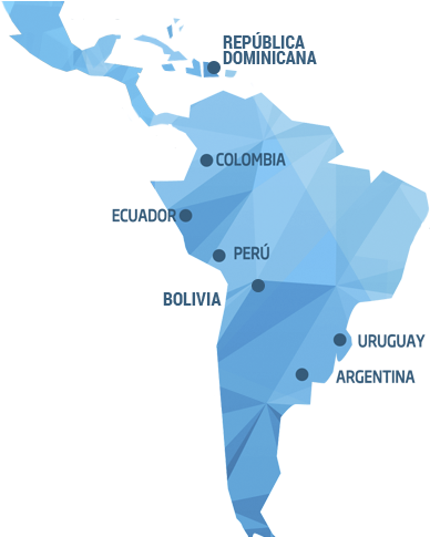 Iniciativa Regional Por La Transparencia Y La Rendición - Mapa America Latina Png (412x484), Png Download