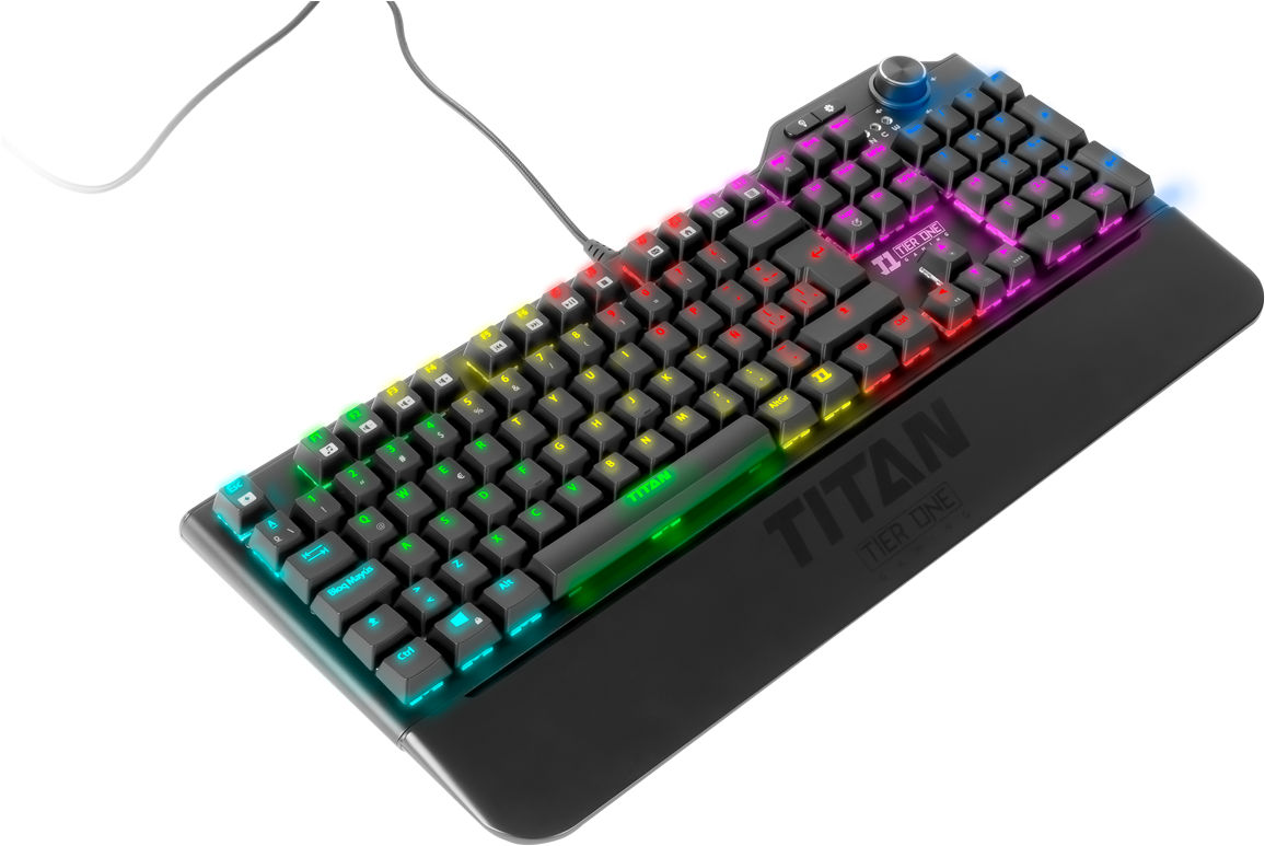 Teclado Gamer Mecánico T1 Titan Rgb (1200x794), Png Download