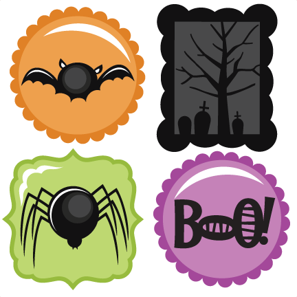 Halloween Icons Set Svg Scrapbook Title Spiderweb Svg - Free Halloween Icons Png (432x432), Png Download