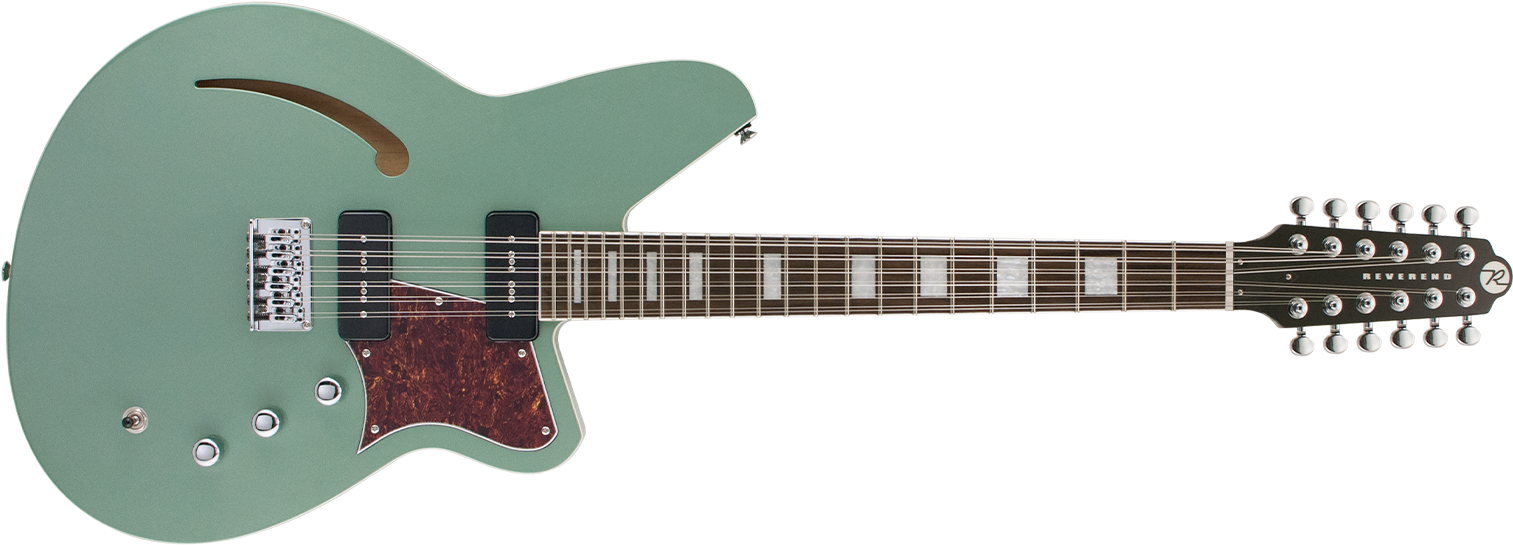 Reverend Airwave 12 String Electric Guitar Metallic (1880x550), Png Download