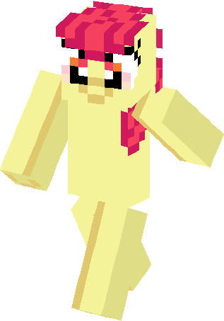 Apple Bloom Skin - Apple Bloom Minecraft Skin (317x453), Png Download