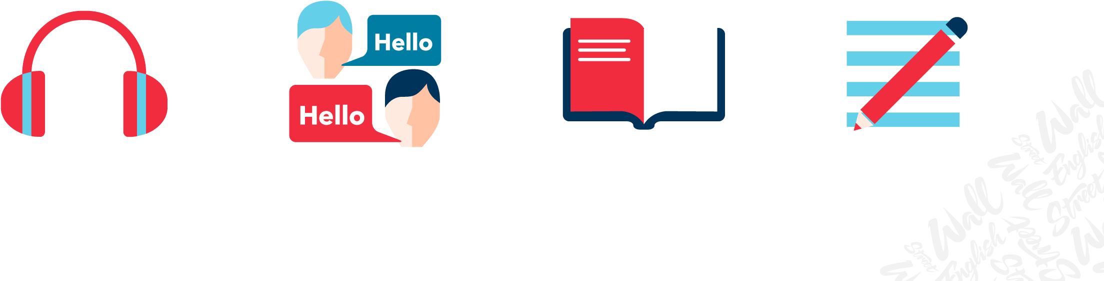 Toefl Exam Practice Quiz - Wall Street English Background (2481x842), Png Download