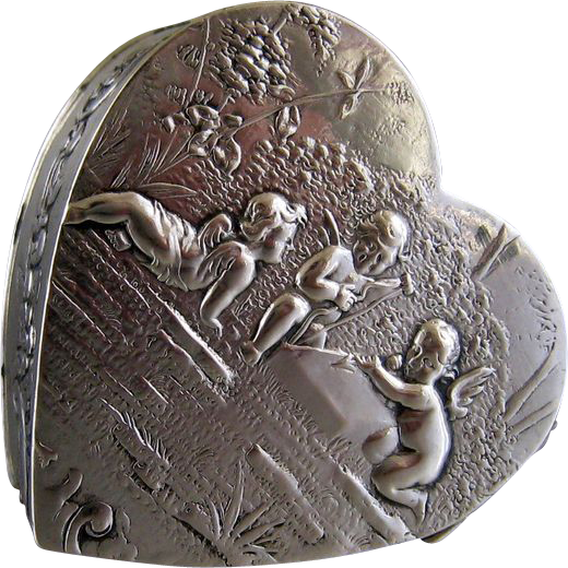 Antique 800 Silver Trinket Pill Box C - Artifact (520x520), Png Download