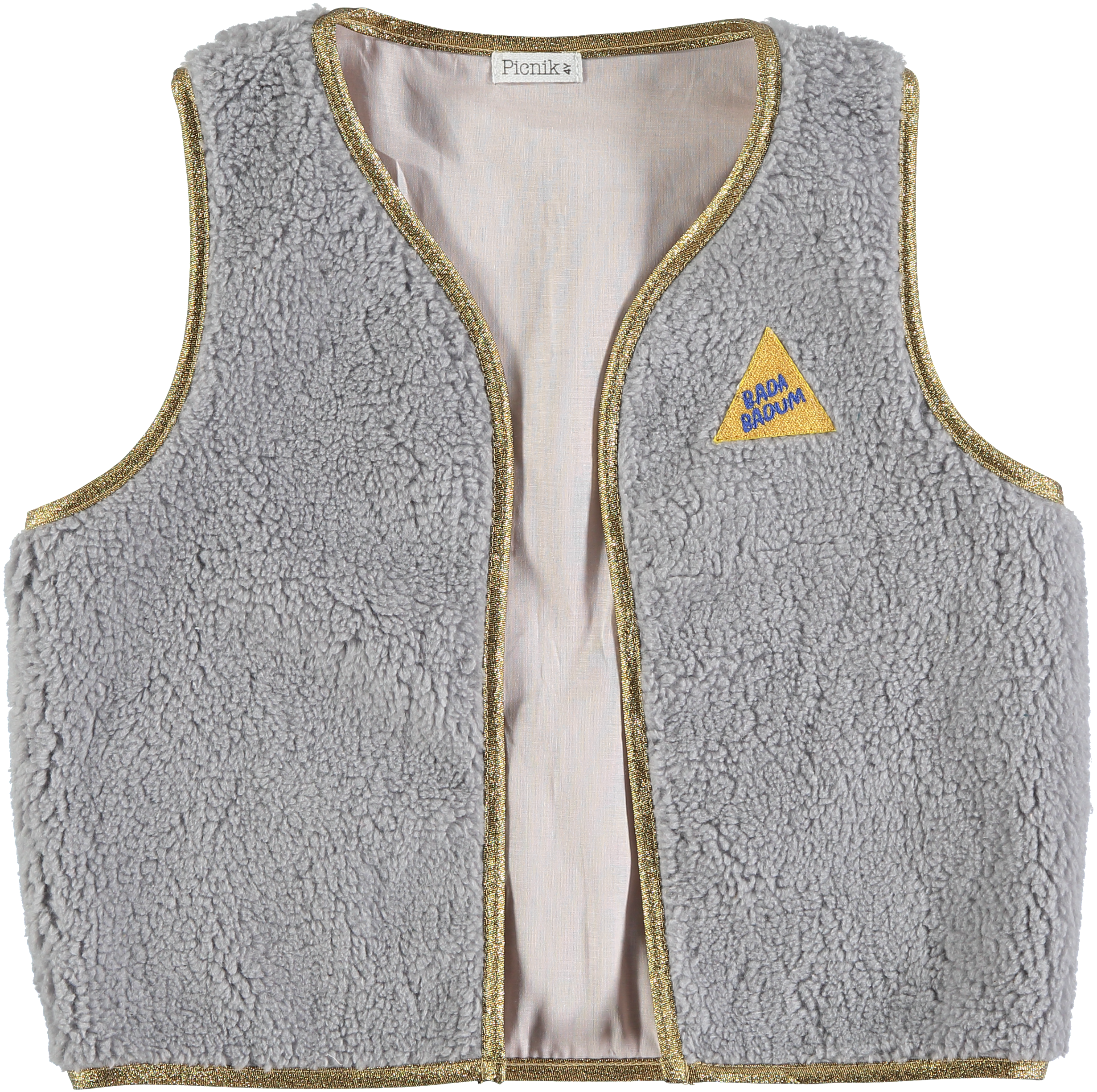 Picnik Grey Fur Vest - Vest (2461x2448), Png Download