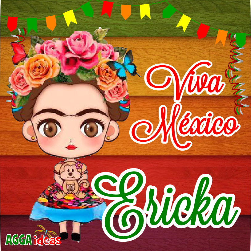 Viva Mexico - Sticker De Frida Kahlo (815x815), Png Download