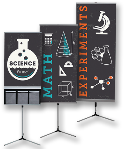 Telescopic Banner Stands (500x500), Png Download