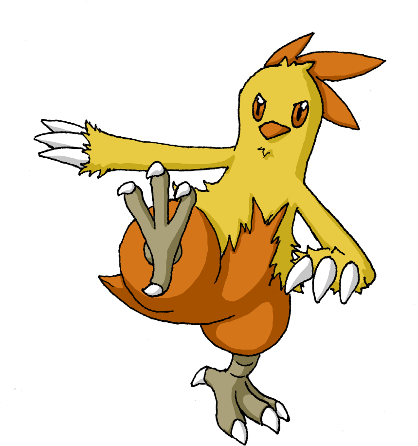 Some Coloring For Combusken - Cel Shading (892x981), Png Download