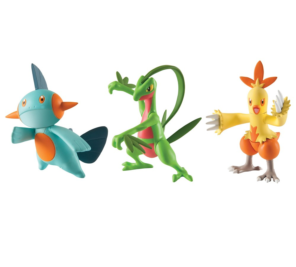 Action Pose Figurer 3-pack - Tomy 3 Action Figures Pokémon (1600x900), Png Download