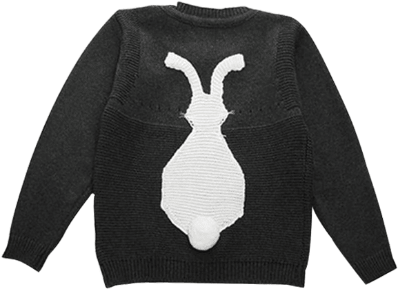Petite Bello Sweater Black / 6-12 Months Bunny Tail - Sweatshirt (600x600), Png Download