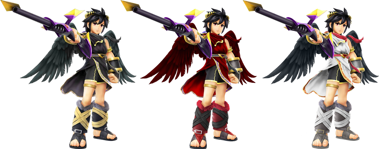 Ssbriot Darkpit Colors - Dark Pit Colors (1294x510), Png Download