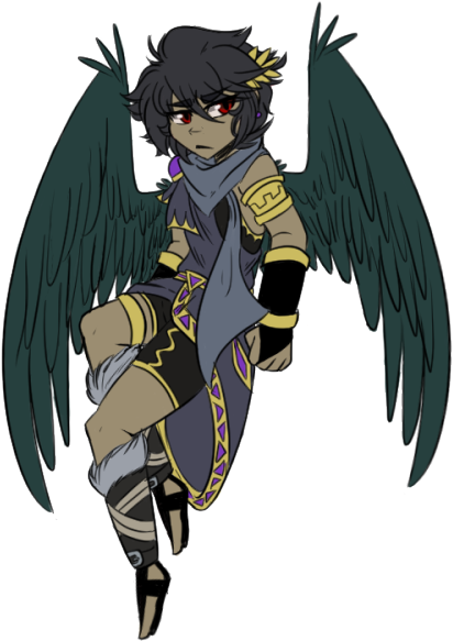 A Tiny Transparent Dark Pit That I Drew Out Of Sheer - Cartoon (500x667), Png Download