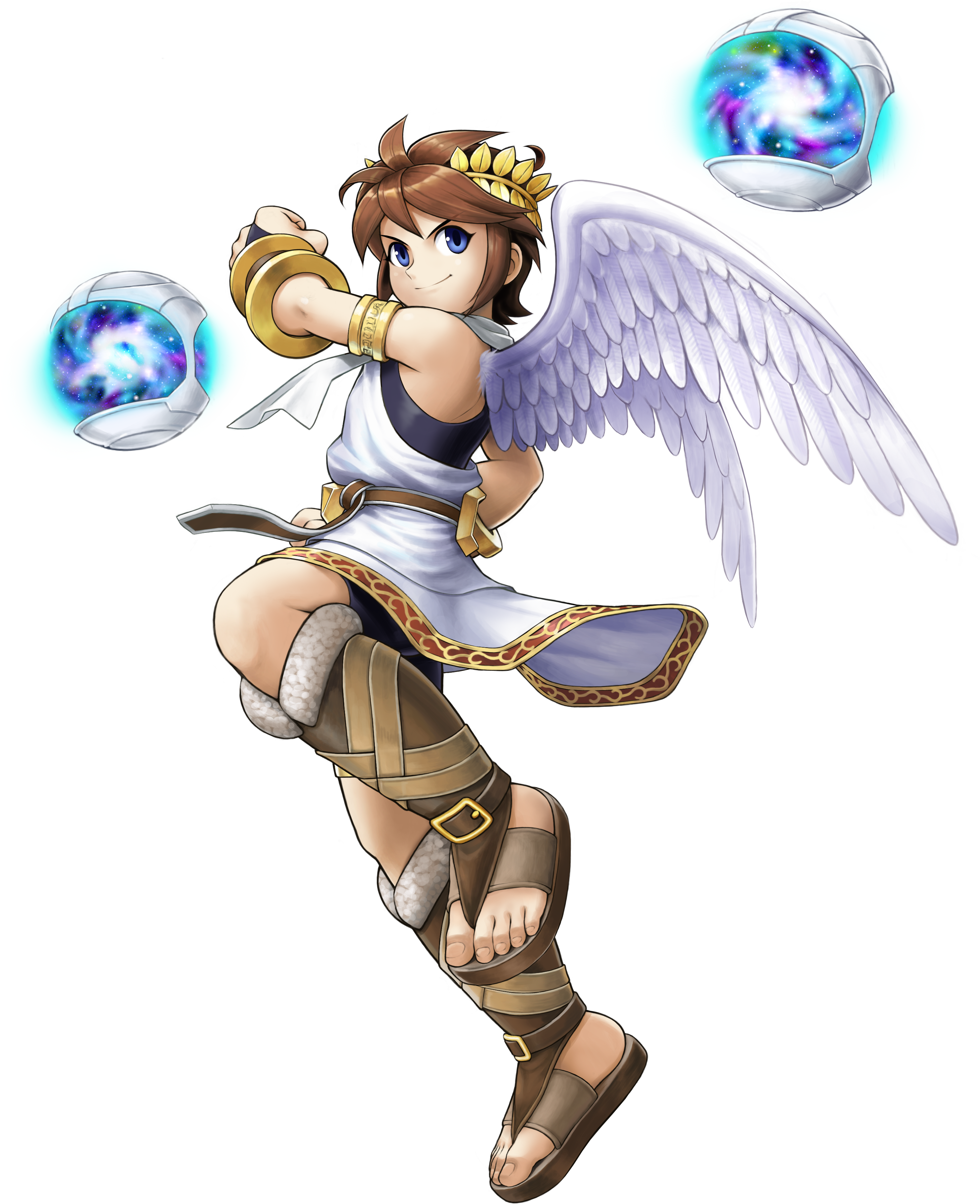 Pit Facing Off Against Dark Pit Kid Icarus Uprising - Pit Kid Icarus Uprising (2955x3629), Png Download