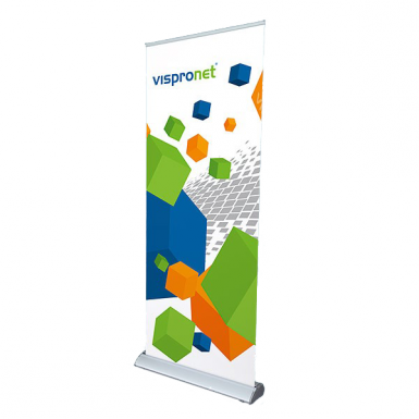 Roll Up Deluxe Banner Stand - Roll Up Banner On A Transparent Background (385x385), Png Download