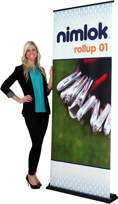 Retractable Banners - Nimlok Rollup 01 (454x700), Png Download