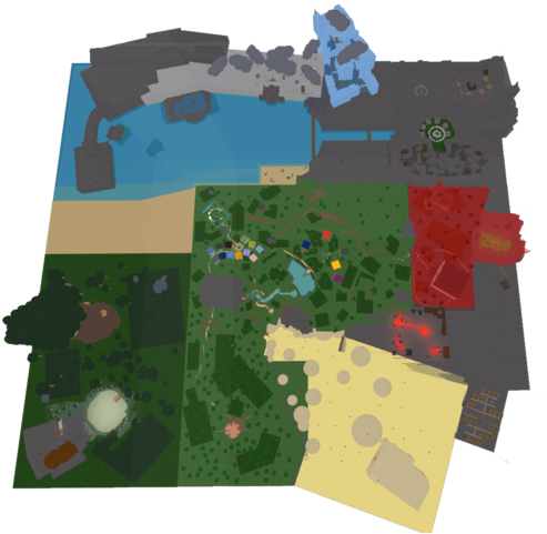Location - Pokemon Fighters Ex Map (540x480), Png Download