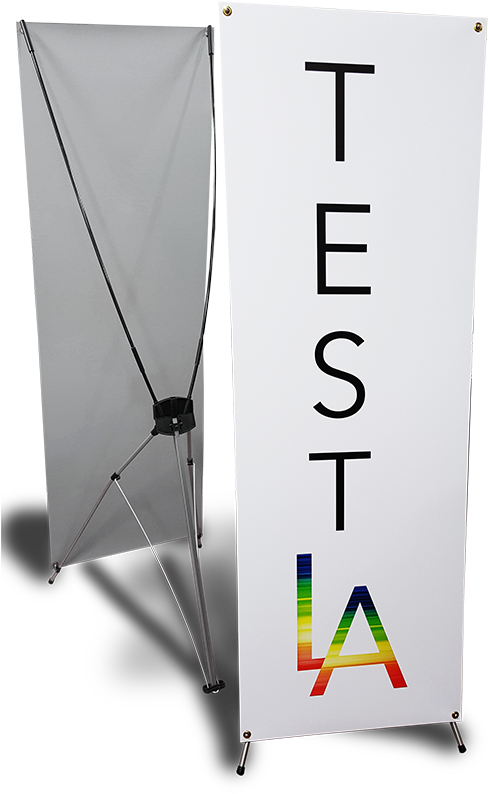 Stainless Steel Retractable Banner Stand - Design Printing (500x889), Png Download
