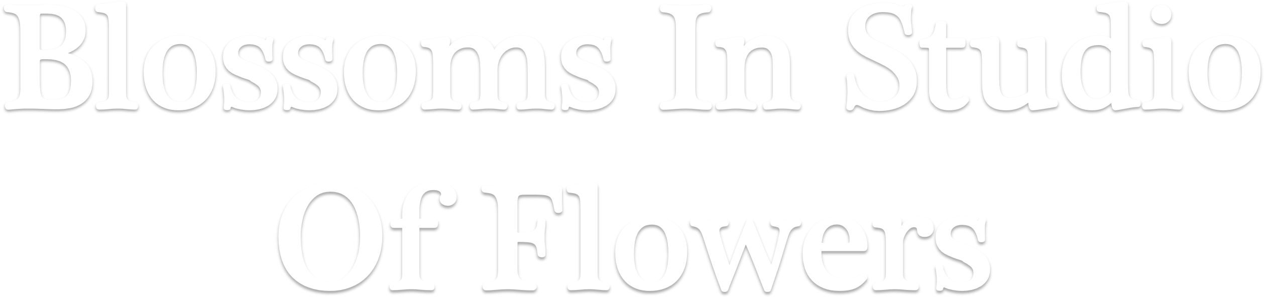 Blossoms In Studio Of Flowers - Calligraphy (2895x1167), Png Download