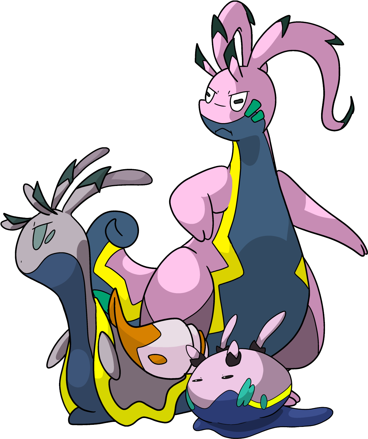 Goodra Family Alola Forms Alola Goomy - Pokemon Alola Goodra (1280x1523), Png Download