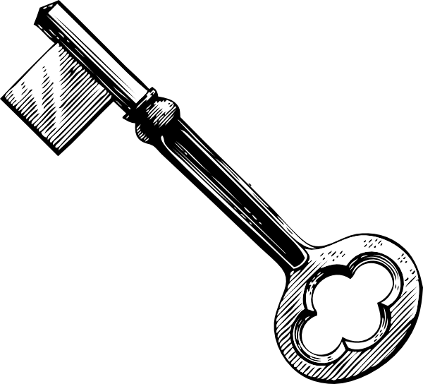 Key Vintage Clip Art - Skeleton Key Clip Art (600x544), Png Download