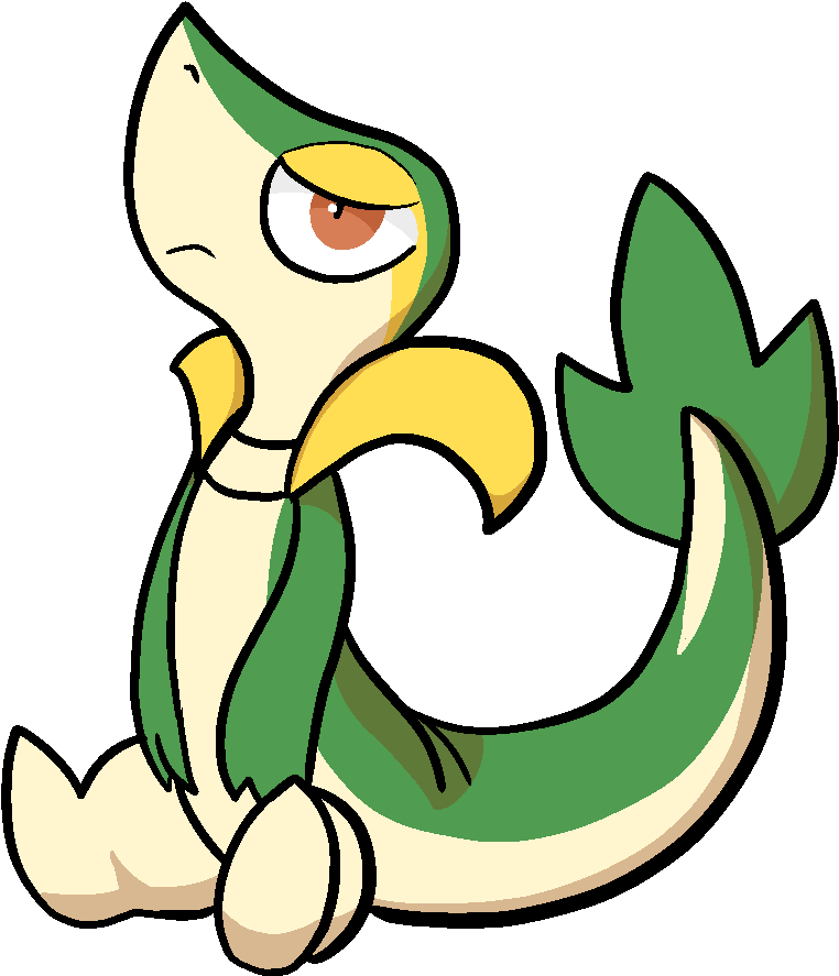 Snivy - Cartoon (800x900), Png Download