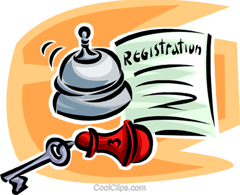 Hotel Key And Front Desk Bell - Front Office Vector Illustration (480x390), Png Download