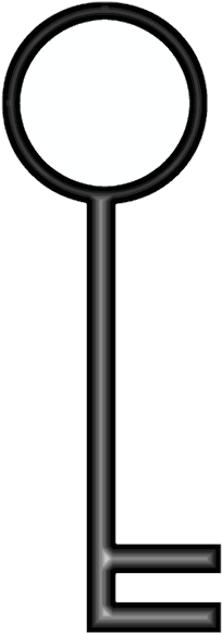 Free Key Vector Png - Oud Slot Balkondeur Openen (224x600), Png Download