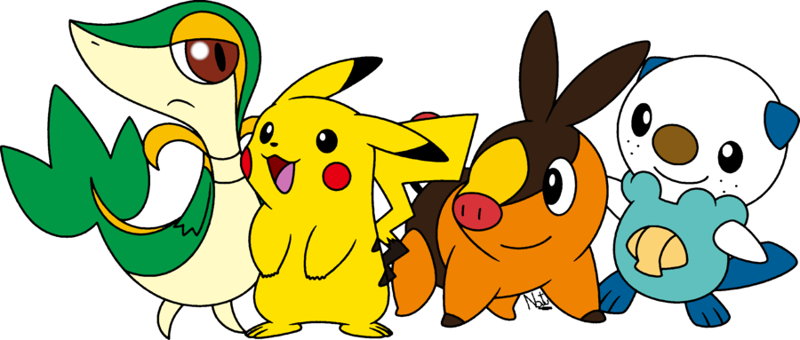 Evil Magnae - Oshawott Snivy And Tepig (900x383), Png Download