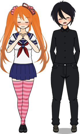 Osana X Senpai - Yandere Simulator Osana X Senpai (294x466), Png Download