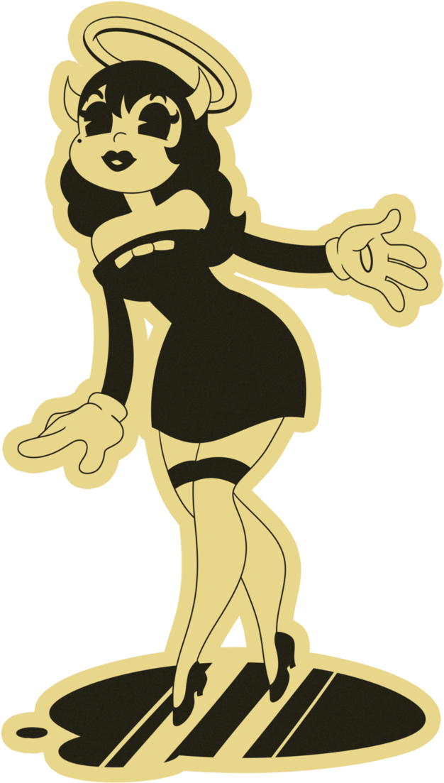 Picture Black And White Angel Vintage By Senpai - Digital Art (698x1144), Png Download