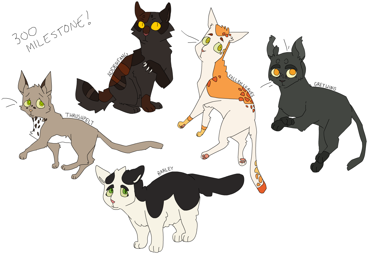 300 Milestone By Nifty-senpai - Nifty Senpai Fallen Leaves (1232x850), Png Download