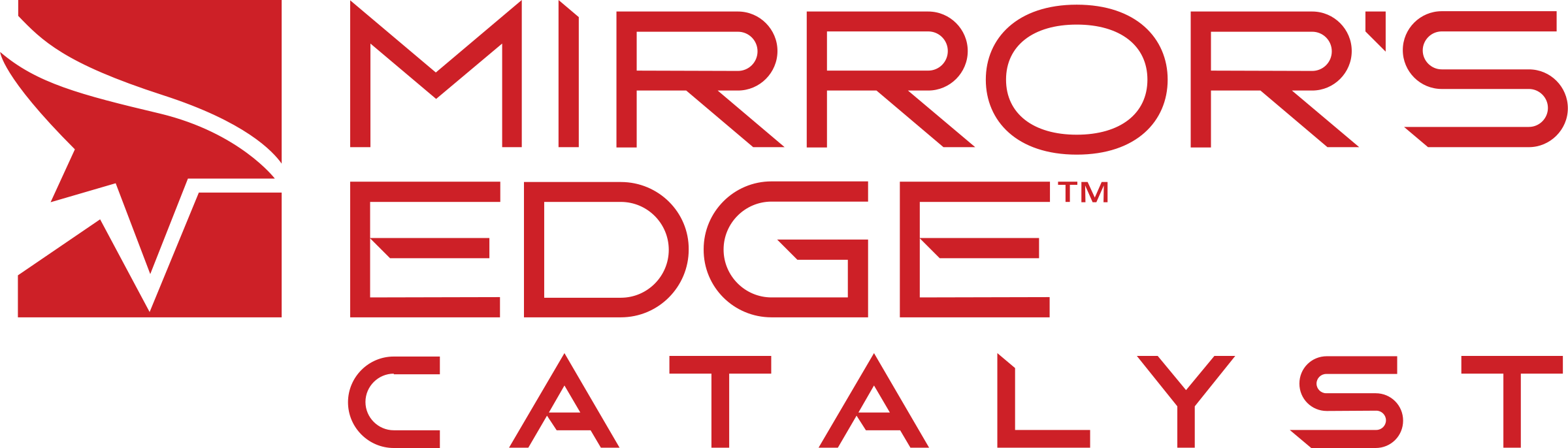 Mirror's Edge Catalyst Logo Png Transparent - Mirrors Edge Logo Transparent (2400x686), Png Download
